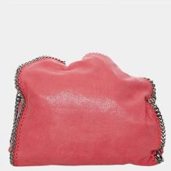 Stella Mccartney Pink Vegan Leather Falabella Shoulder Bag For Women -Stella McCartney Sales luxury women stella mccartney used handbags p606363 001