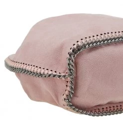 Stella McCartney Pink Faux Suede Micro Falabella Drawstring Bucket Bag For Women -Stella McCartney Sales luxury women stella mccartney used handbags p608788 009