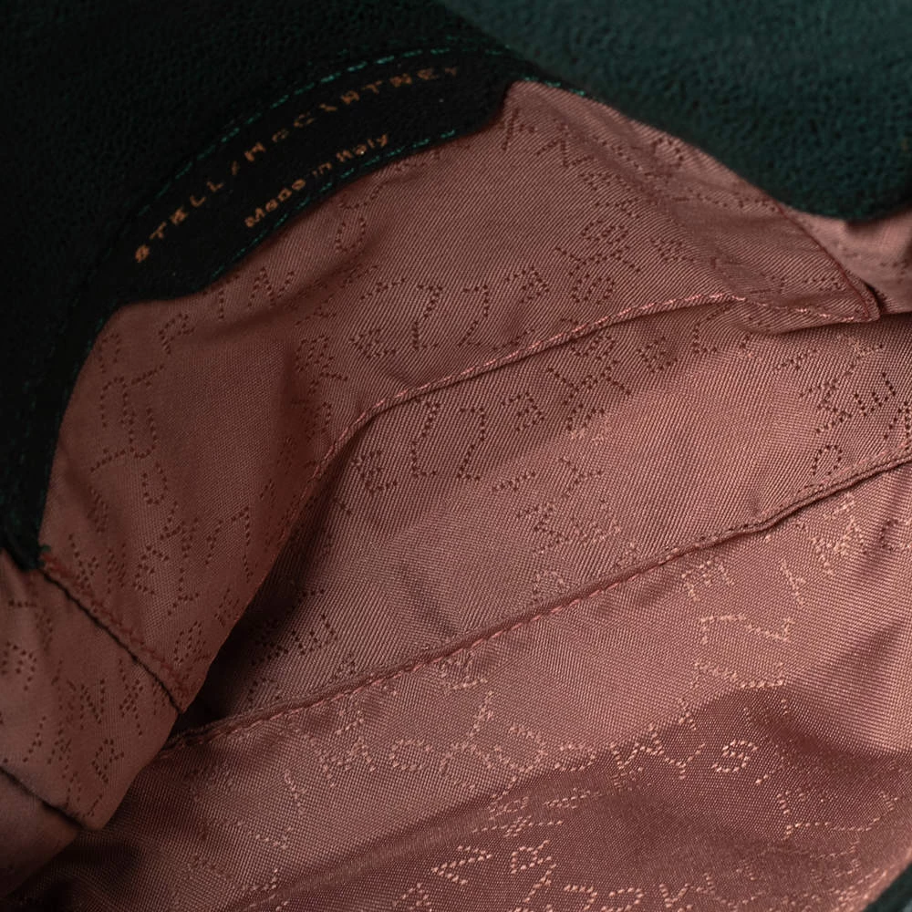 Stella McCartney Metallic Green Faux Suede Falabella Shoulder Bag For Women 9 Stella McCartney Metallic Green Faux Suede Falabella Shoulder Bag For Women - Image 7