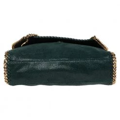 Stella McCartney Metallic Green Faux Suede Falabella Shoulder Bag For Women 18 Stella McCartney Metallic Green Faux Suede Falabella Shoulder Bag For Women -Stella McCartney Sales luxury women stella mccartney used handbags p614159 004