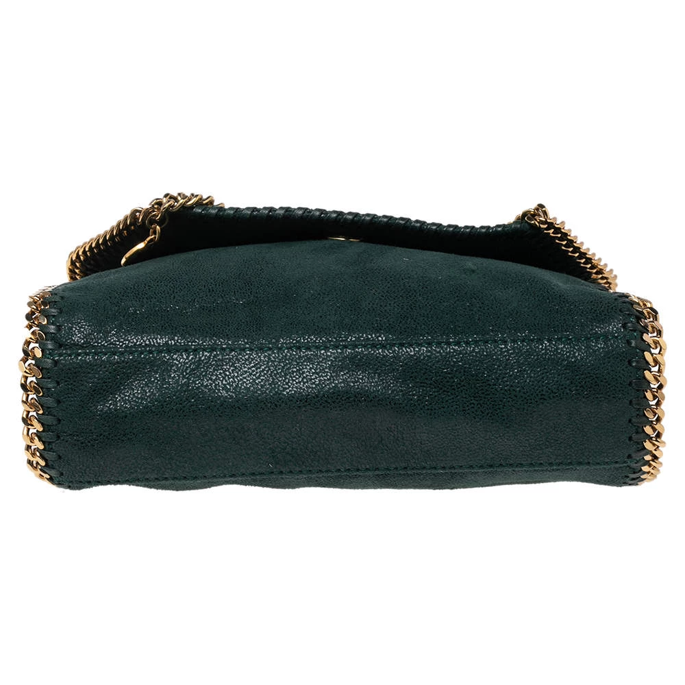 Stella McCartney Metallic Green Faux Suede Falabella Shoulder Bag For Women 8 Stella McCartney Metallic Green Faux Suede Falabella Shoulder Bag For Women - Image 6