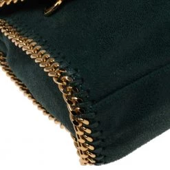 Stella McCartney Metallic Green Faux Suede Falabella Shoulder Bag For Women 22 Stella McCartney Metallic Green Faux Suede Falabella Shoulder Bag For Women -Stella McCartney Sales luxury women stella mccartney used handbags p614159 005