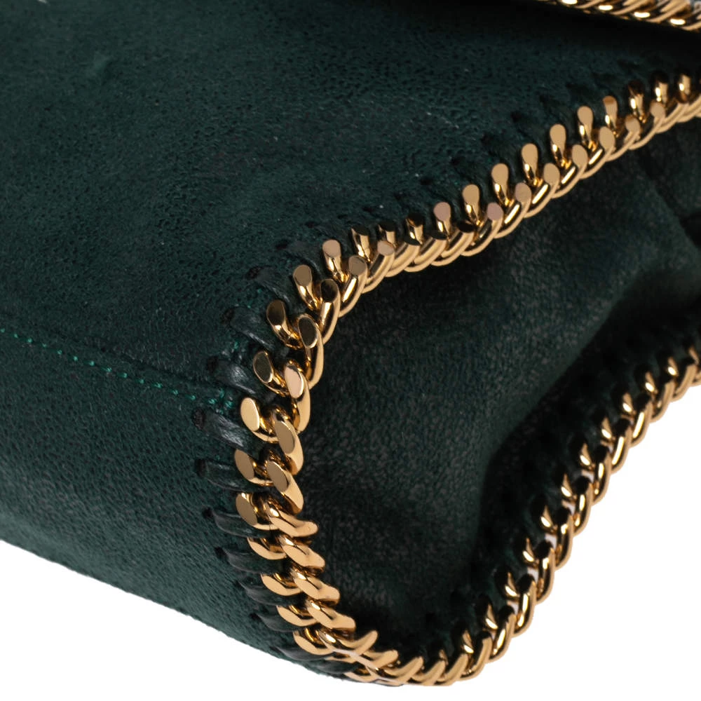Stella McCartney Metallic Green Faux Suede Falabella Shoulder Bag For Women 13 Stella McCartney Metallic Green Faux Suede Falabella Shoulder Bag For Women - Image 11