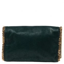 Stella McCartney Metallic Green Faux Suede Falabella Shoulder Bag For Women 16 Stella McCartney Metallic Green Faux Suede Falabella Shoulder Bag For Women -Stella McCartney Sales luxury women stella mccartney used handbags p614159 010