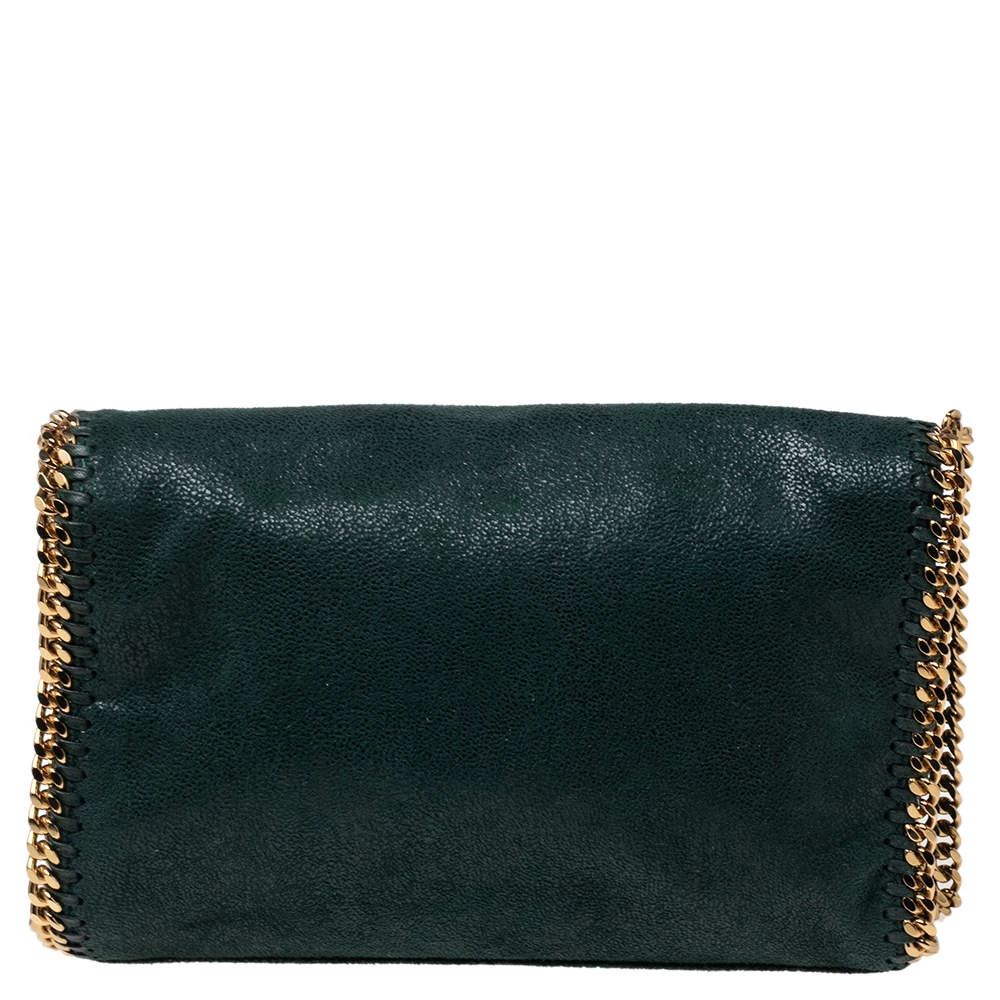Stella McCartney Metallic Green Faux Suede Falabella Shoulder Bag For Women 6 Stella McCartney Metallic Green Faux Suede Falabella Shoulder Bag For Women - Image 4