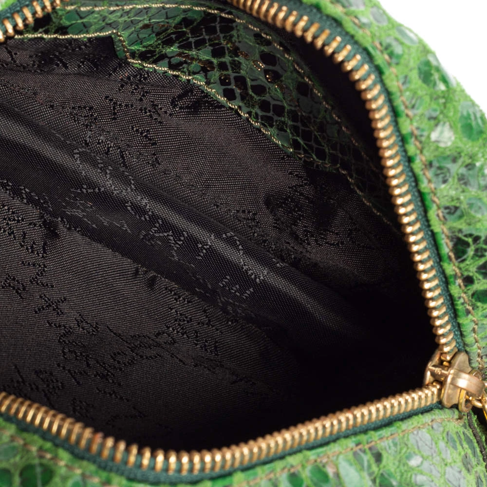 Stella McCartney Green Faux Python Effect Suede And Glitter Crossbody Bag For Women 10 Stella McCartney Green Faux Python Effect Suede And Glitter Crossbody Bag For Women - Image 8