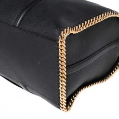 Stella McCartney Black Faux Leather Falabella Duffel Bag For Women -Stella McCartney Sales luxury women stella mccartney used handbags p615310 009