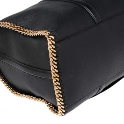 Stella McCartney Black Faux Leather Falabella Duffel Bag For Women -Stella McCartney Sales luxury women stella mccartney used handbags p615310 011