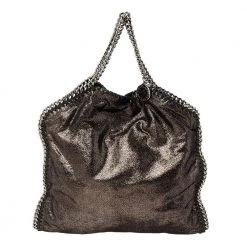 Stella McCartney Black/Silver Faux Suede Small Falabella Tote For Women -Stella McCartney Sales luxury women stella mccartney used handbags p617641 006