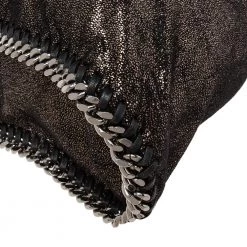 Stella McCartney Black/Silver Faux Suede Small Falabella Tote For Women -Stella McCartney Sales luxury women stella mccartney used handbags p617641 008
