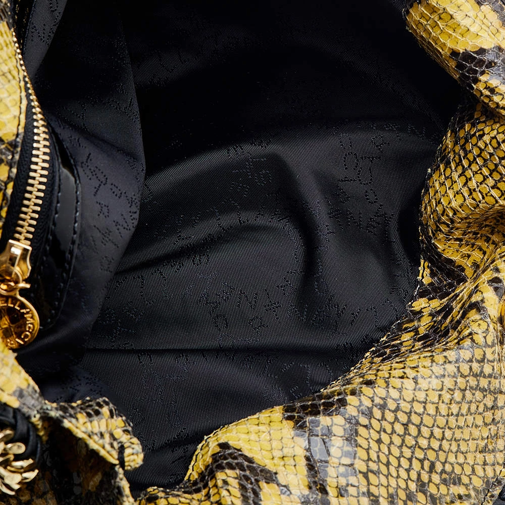 Stella McCartney Yellow/Black Python Effect Faux Leather Falabella Tote For Women 9 Stella McCartney Yellow/Black Python Effect Faux Leather Falabella Tote For Women - Image 7