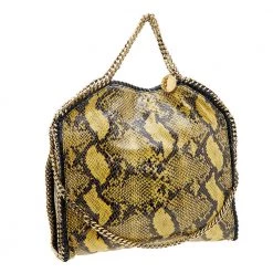 Stella McCartney Yellow/Black Python Effect Faux Leather Falabella Tote For Women 15 Stella McCartney Yellow/Black Python Effect Faux Leather Falabella Tote For Women -Stella McCartney Sales luxury women stella mccartney used handbags p618319 007