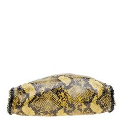 Stella McCartney Yellow/Black Python Effect Faux Leather Falabella Tote For Women 18 Stella McCartney Yellow/Black Python Effect Faux Leather Falabella Tote For Women -Stella McCartney Sales luxury women stella mccartney used handbags p618319 010