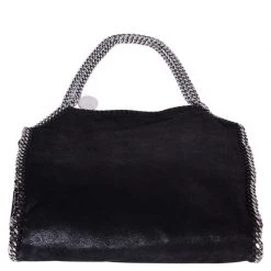 Stella McCartney Black Shaggy Deer Faux Leather Falabella Tote For Women -Stella McCartney Sales luxury women stella mccartney used handbags p62024 003