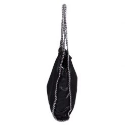 Stella McCartney Black Shaggy Deer Faux Leather Falabella Tote For Women -Stella McCartney Sales luxury women stella mccartney used handbags p62024 005