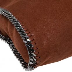 Stella McCartney Brown Faux Suede Falabella Tote For Women 22 Stella McCartney Brown Faux Suede Falabella Tote For Women -Stella McCartney Sales luxury women stella mccartney used handbags p620926 005