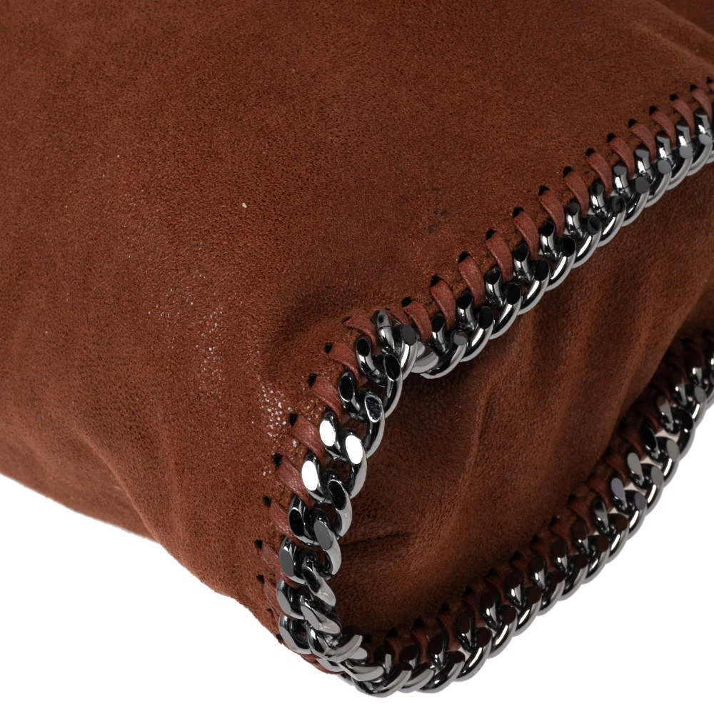 Stella McCartney Brown Faux Suede Falabella Tote For Women 13 Stella McCartney Brown Faux Suede Falabella Tote For Women - Image 11