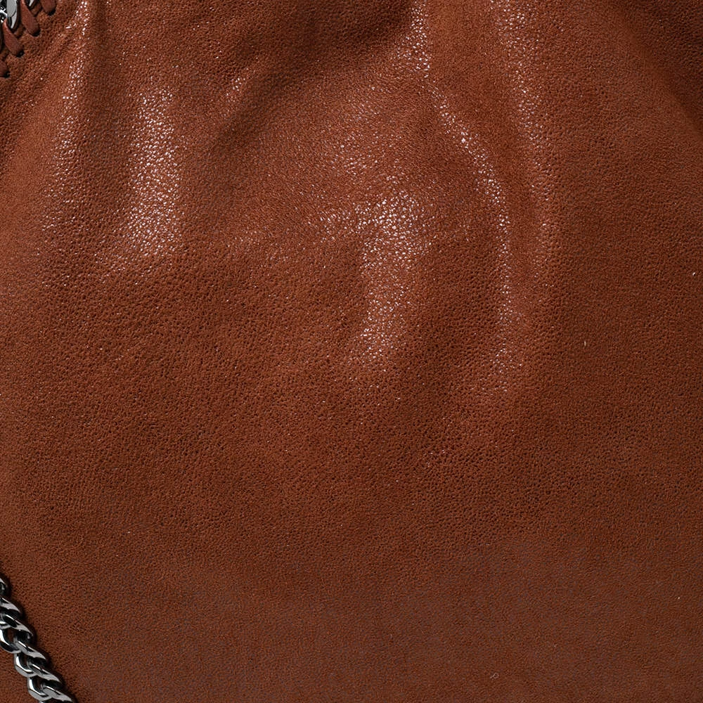Stella McCartney Brown Faux Suede Falabella Tote For Women 7 Stella McCartney Brown Faux Suede Falabella Tote For Women - Image 5
