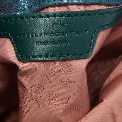 Stella McCartney Metallic Teal Faux Leather Tiny Falabella Shoulder Bag For Women -Stella McCartney Sales luxury women stella mccartney used handbags p623144 010