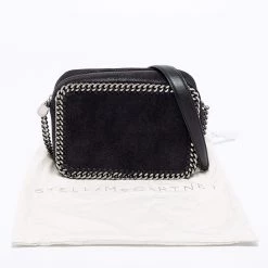 Stella McCartney Black Faux Leather Falabella Camera Bag For Women -Stella McCartney Sales luxury women stella mccartney used handbags p631018 010