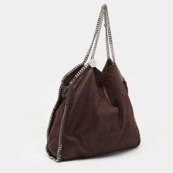 Stella McCartney Dark Brown Faux Leather Falabella Bag For Women -Stella McCartney Sales luxury women stella mccartney used handbags p631033 010
