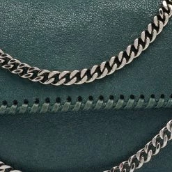 Stella McCartney Green Faux Leather Falabella Crossbody Bag For Women -Stella McCartney Sales luxury women stella mccartney used handbags p631551 005