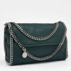 Stella McCartney Green Faux Leather Falabella Crossbody Bag For Women -Stella McCartney Sales luxury women stella mccartney used handbags p631551 006