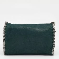 Stella McCartney Green Faux Leather Falabella Crossbody Bag For Women -Stella McCartney Sales luxury women stella mccartney used handbags p631551 008