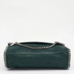 Stella McCartney Green Faux Leather Falabella Crossbody Bag For Women -Stella McCartney Sales luxury women stella mccartney used handbags p631551 009