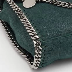 Stella McCartney Green Faux Leather Falabella Crossbody Bag For Women -Stella McCartney Sales luxury women stella mccartney used handbags p631551 010