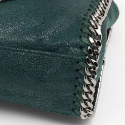 Stella McCartney Green Faux Leather Falabella Crossbody Bag For Women -Stella McCartney Sales luxury women stella mccartney used handbags p631551 011