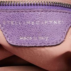 Stella McCartney Purple Faux Suede Falabella Flap Shoulder Bag For Women -Stella McCartney Sales luxury women stella mccartney used handbags p637895 001