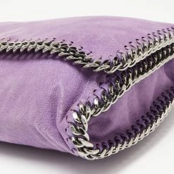 Stella McCartney Purple Faux Suede Falabella Flap Shoulder Bag For Women -Stella McCartney Sales luxury women stella mccartney used handbags p637895 010