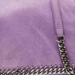 Stella McCartney Purple Faux Suede Falabella Flap Shoulder Bag For Women -Stella McCartney Sales luxury women stella mccartney used handbags p637895 012