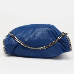 Stella McCartney Blue Faux Suede Falabella Tote For Women -Stella McCartney Sales luxury women stella mccartney used handbags p640588 007