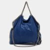Stella McCartney Blue Faux Suede Falabella Tote For Women