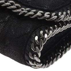 Stella McCartney Black Quilted Faux Leather Falabella Shaggy Deer Flap Bag For Women 28 Stella McCartney Black Quilted Faux Leather Falabella Shaggy Deer Flap Bag For Women -Stella McCartney Sales luxury women stella mccartney used handbags p64118 012