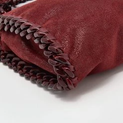 Stella McCartney Red Faux Leather Shaggy Deer Mini Candy Falabella Tote For Women -Stella McCartney Sales luxury women stella mccartney used handbags p641982 002
