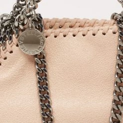 Stella McCartney Beige Faux Suede Tiny Falabella Tote For Women -Stella McCartney Sales luxury women stella mccartney used handbags p644064 010