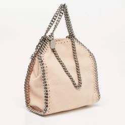 Stella McCartney Beige Faux Suede Tiny Falabella Tote For Women -Stella McCartney Sales luxury women stella mccartney used handbags p644064 012