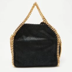 Stella McCartney Black Faux Suede Tiny Falabella Tote For Women -Stella McCartney Sales luxury women stella mccartney used handbags p645146 002