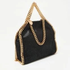 Stella McCartney Black Faux Suede Tiny Falabella Tote For Women -Stella McCartney Sales luxury women stella mccartney used handbags p645146 007