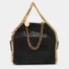 Stella McCartney Black Faux Suede Tiny Falabella Tote For Women -Stella McCartney Sales luxury women stella mccartney used handbags p645146 012