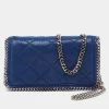 Stella McCartney Blue Quilted Faux Suede Falabella Flap Shoulder Bag For Women 2 Stella McCartney Blue Quilted Faux Suede Falabella Flap Shoulder Bag For Women -Stella McCartney Sales luxury women stella mccartney used handbags p645172 006