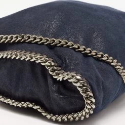 Stella McCartney Navy Blue Faux Leather Small Falabella Tote For Women -Stella McCartney Sales luxury women stella mccartney used handbags p646901 003