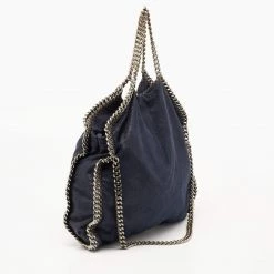 Stella McCartney Navy Blue Faux Leather Small Falabella Tote For Women -Stella McCartney Sales luxury women stella mccartney used handbags p646901 007