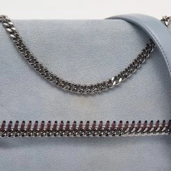 Stella McCartney Grey Faux Suede Falabella Flap Shoulder Bag For Women 17 Stella McCartney Grey Faux Suede Falabella Flap Shoulder Bag For Women -Stella McCartney Sales luxury women stella mccartney used handbags p647380 010