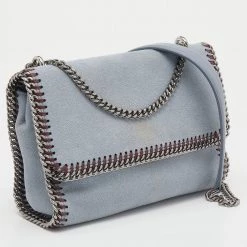 Stella McCartney Grey Faux Suede Falabella Flap Shoulder Bag For Women 15 Stella McCartney Grey Faux Suede Falabella Flap Shoulder Bag For Women -Stella McCartney Sales luxury women stella mccartney used handbags p647380 011