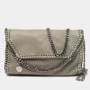 Stella McCartney Grey Faux Leather Falabella Flap Shoulder Bag For Women -Stella McCartney Sales luxury women stella mccartney used handbags p650319 012