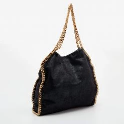 Stella McCartney Black Faux Leather Small Falabella Tote For Women -Stella McCartney Sales luxury women stella mccartney used handbags p653213 002